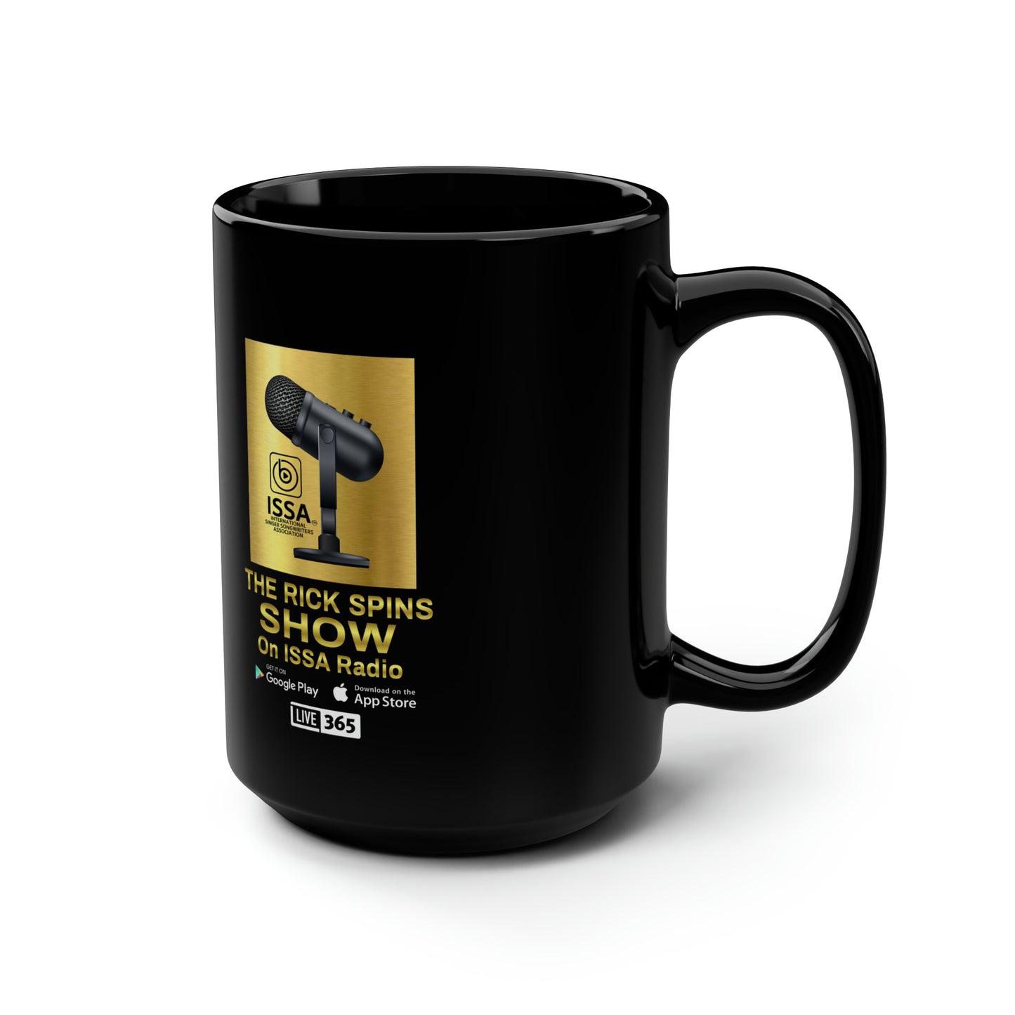 The Rick Spins Show on ISSA Radio 15 oz. Coffee Mug Large Black