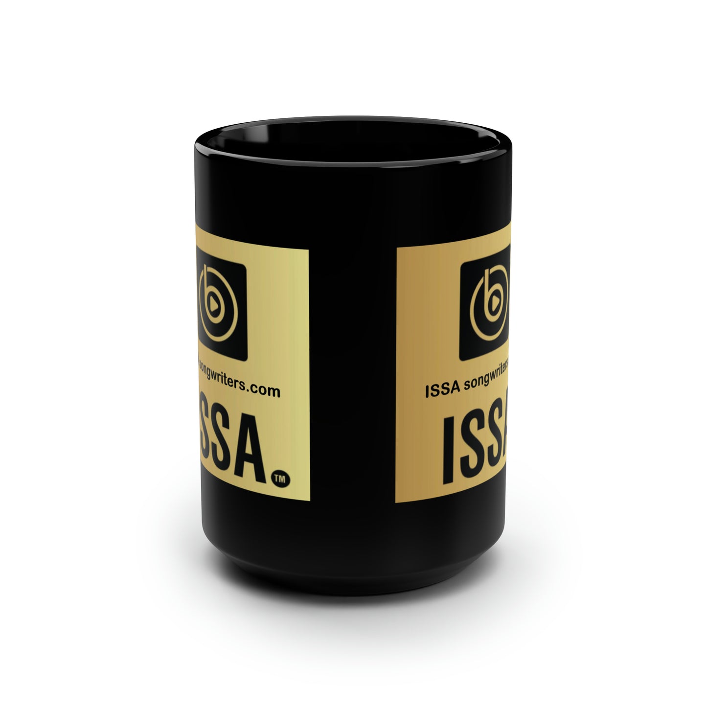 Large 15 oz. ISSA Black Ceramic Mug
